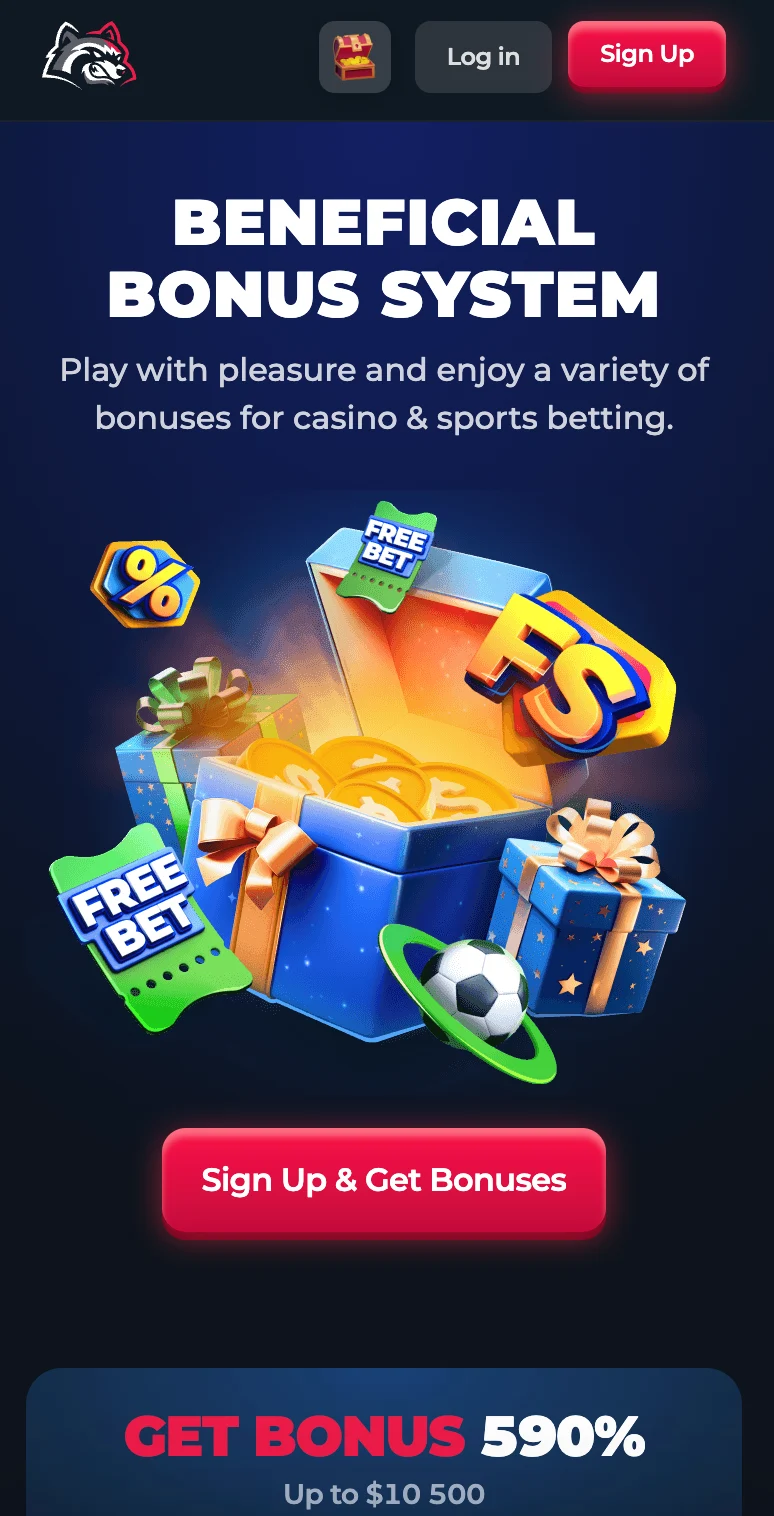 BetFury App bonus section showing casino and sports betting offers